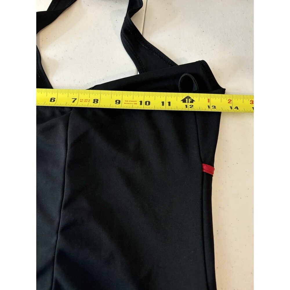 Vintage Y2k Asymmetrical Venus Dress S Halter Ruffled Tiered Hi Lo Black Bratz - Picture 3 of 16